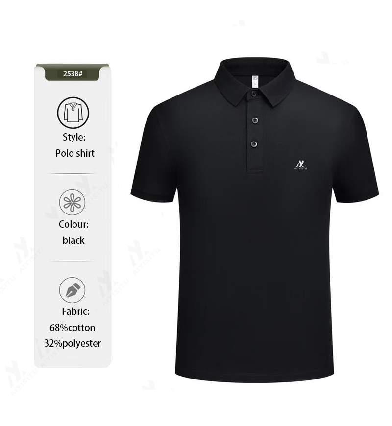 Cool Touch Antibacterial Polo Shirt Wrinkle Free Breathable Quick-drying and sweat absorbing business leisure Cotton Top Designer clothes