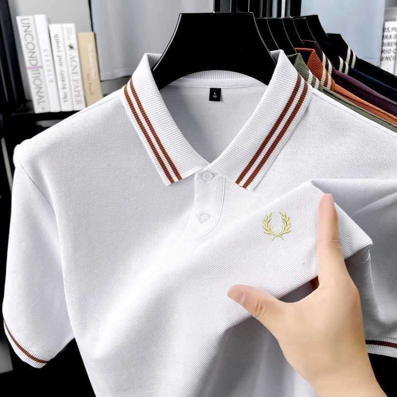00 pure cotton summer breathable mens fashion sports brand wheat embroidery short sleeves POLO shirt business casual T-shir W260316