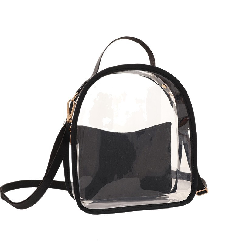 Cross-Border Backpack 2025 Summer Hot-Selling Transparent Jelly Bag PVC Fashion Crossbody Bag Manufacturer Wholesale Small School Bag