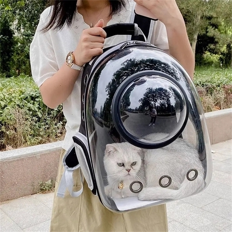Portable Transparent Pet Cat Clear Dome Space Capsule Pet Carrying Bag Breathable Cat Backpack Vet Visit 260415cj
