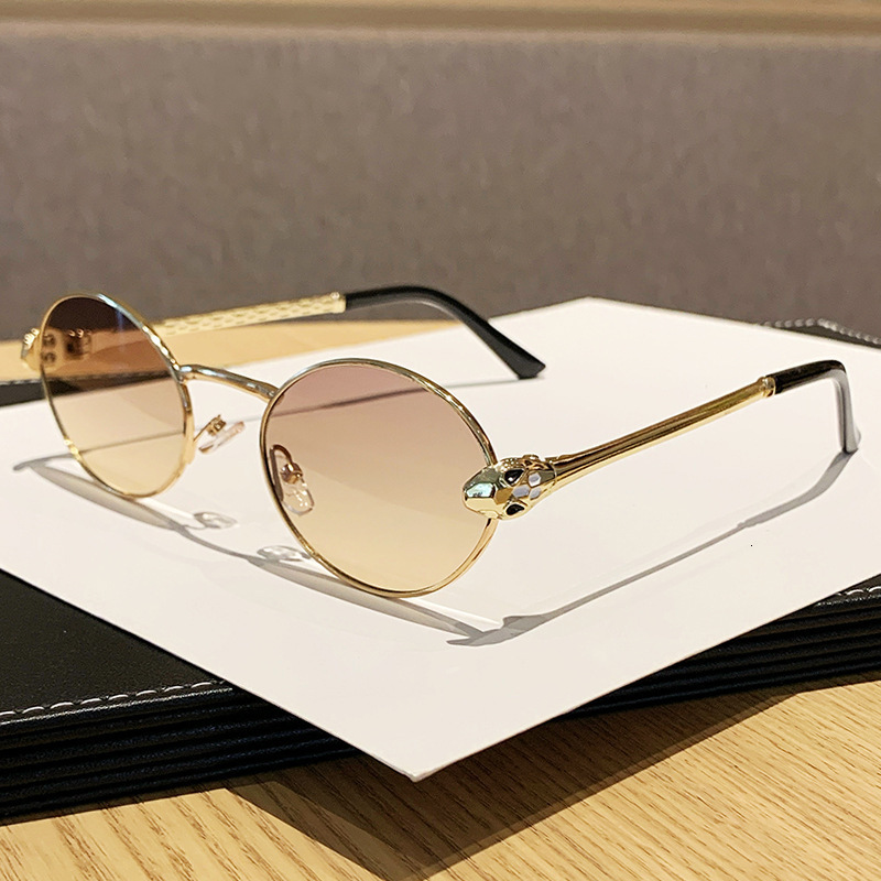 High End Luxury B-brand European And American Metal Oval Frame Designer Sunglasses For Men, Fashionable And Unique Outdoor Sunglasses Wholesale