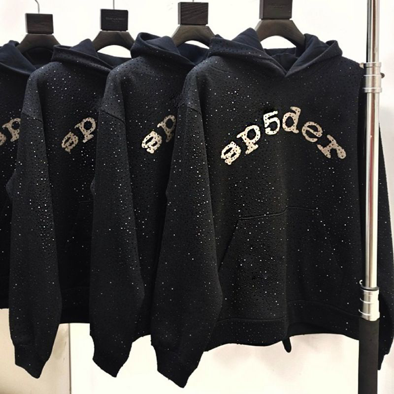 hoodie designer hoodie y2k mens hoodies designer spider hoody hip hop hoodies rhinestone studded designer hoodies