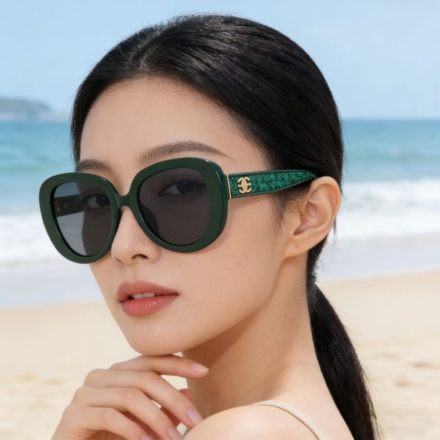 Designer Eyewear 2026 New Design Women's Luxury Sunglasses UV Protection Retro Style Outdoor Sunscreen Fashionable Combinations