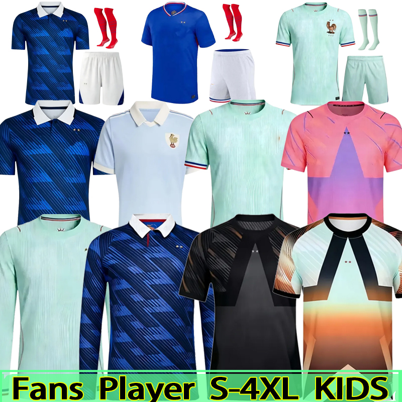 France jersey world cup 2026 French Soccer Jerseys MBAPPE DEMBELE EKITIKE Olise Kids national team retro Football tops Shirt maillot de foot ZIDANE HENRY vintage 3XL