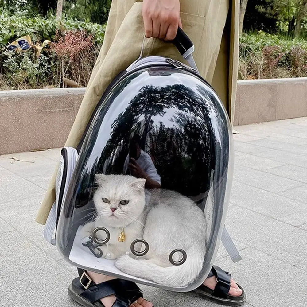 Portable Transparent Pet Cat Clear Dome Space Capsule Pet Carrying Bag Breathable Cat Backpack Vet Visit 260415cj