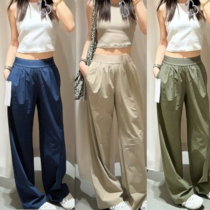 US Stock Designer Sweatpants women set Yoga Sports Active Pants High-Waist Full-length Studio Trousers Straight-Leg Suit Up Trouser Weekend City Jogger Shorts Vest