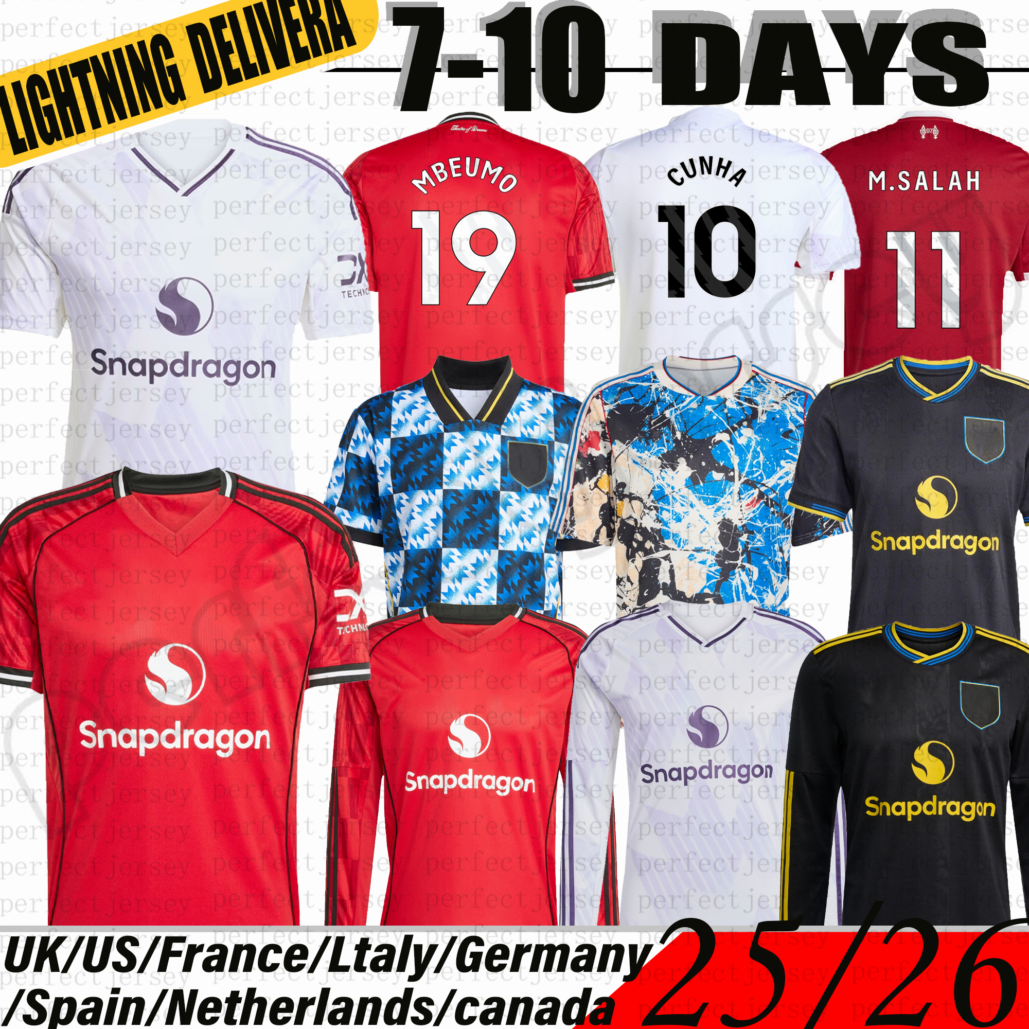 ManUnited soccer jersey 25 26 Manchester football kit shirt UTDs United stone roses Special Red ZIRKZEE MBEUMO SESKO B. FERNANDES CUNHA CANTONA m