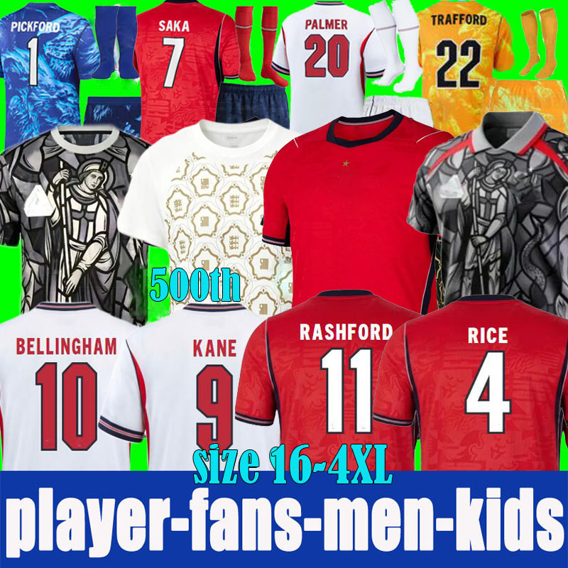 2026 england kit Soccer Jerseys Men Kids KANE SAKA BELLINGHAM Football Shirt 500th 26 27 ROGERS RICE FODEN GORDON PALMER RASHFORD ROGERS women Soccer Uniform XXXL 4XL