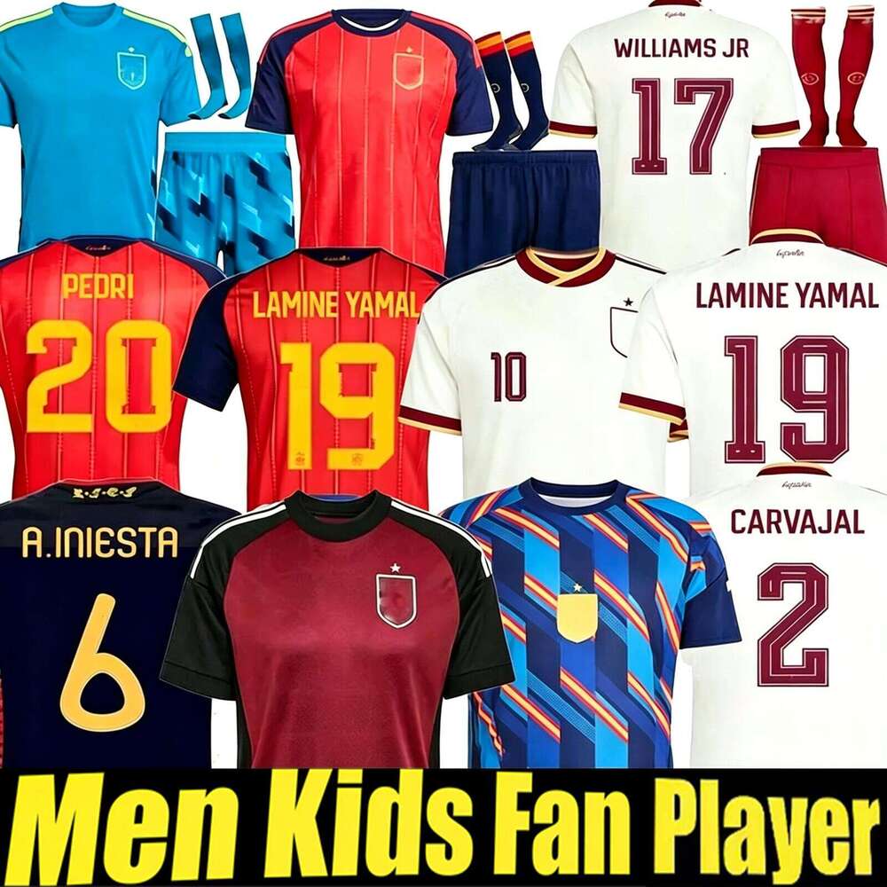 2026 World Cup Kit Spain Jersey Kids LAMINE YAMAL Soccer Jerseys PEDRI Carvajal Football Shirts WILLIAMS JR MERINO RODRIGO OLMO OYARZABAL Camiseta Espana RODRI