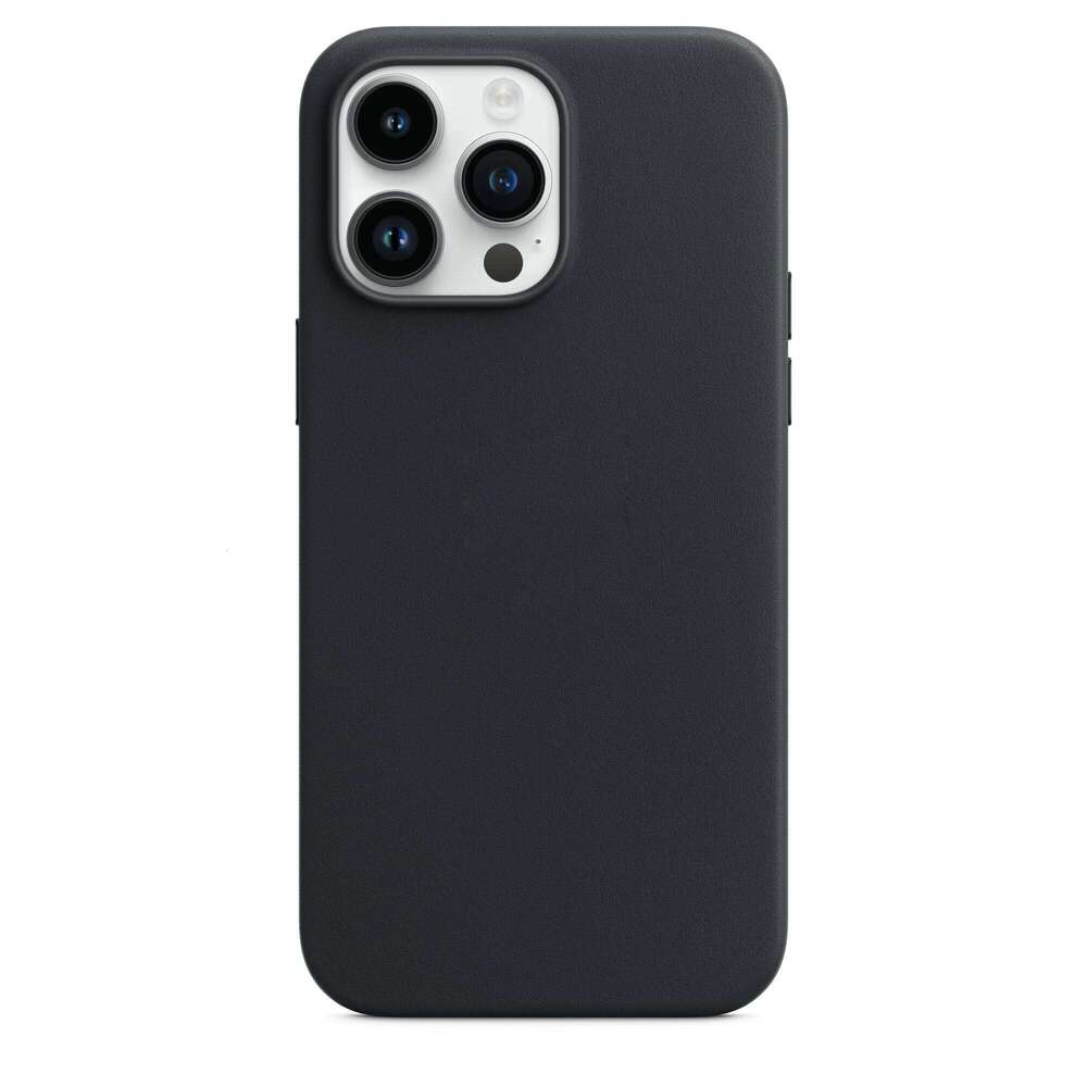 Midnight Black Leather Case For Mag Safe iPhone 16 15 14 Plus 13 Pro Max 12 11 14Pro 15Pro Phone Cover Accessories 26Y0416