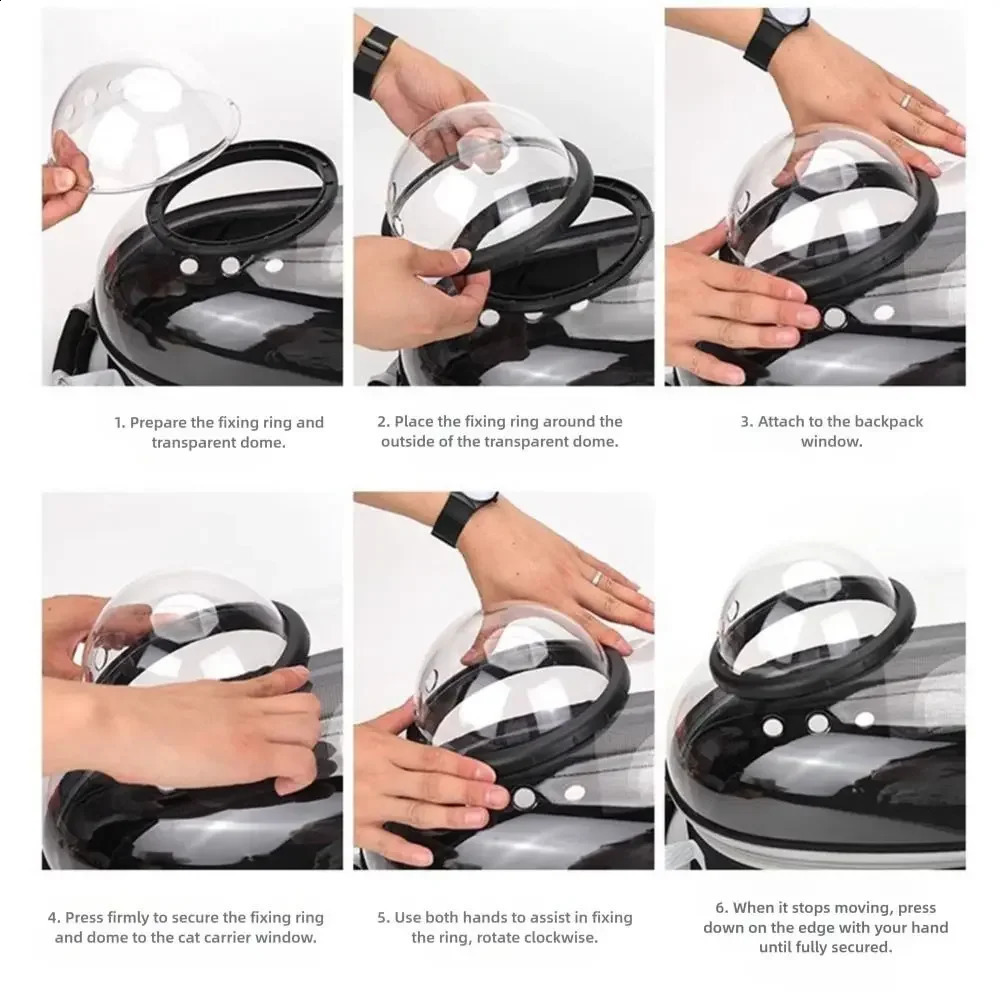 Portable Transparent Pet Cat Clear Dome Space Capsule Pet Carrying Bag Breathable Cat Backpack Vet Visit 260415cj