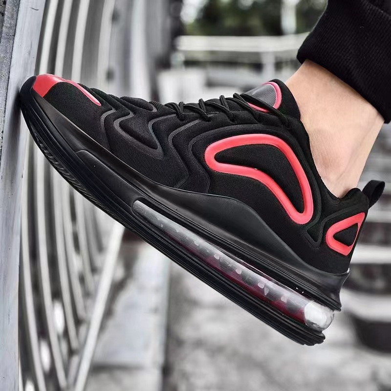 Free shipping plus size air cushion sports shoes, light luxury men's low top running shoes, trendy and fashionable thick soled casual sports shoe