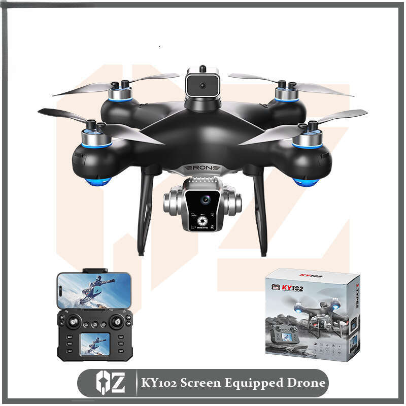 KY102 Genie Drone Brushless Motor Optical Flow Electric Lens HD Aerial Photography Screen Remote Control Quadcopter CKS
