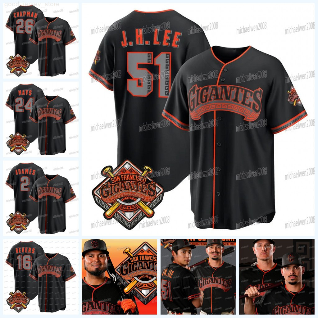 Sanfranciscogiants Rafael Devers 2026 Jersey Jung Hoo Lee Matt Chapman Luis Arraez Adames Buster Posey Patrick Bailey Fitzgerald David Villar Harris