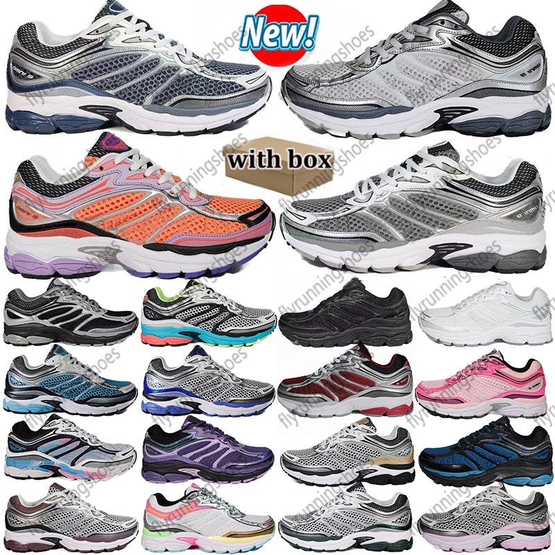 With Box Progrid Omni 9 Designer Shoes Outdoor Running Shoes Shock Absorption Wear Resistant Thick Sole Grey White Navy Blue Sneakers size 36-45