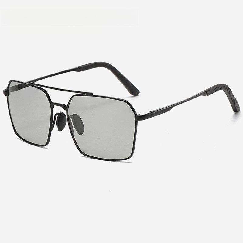 Designer Eyewear - High-quality Metallic Texture High-end Photochromic Polarized Men's Sunglasses With Full-frame Design Luxurious Outdoor Eyewea