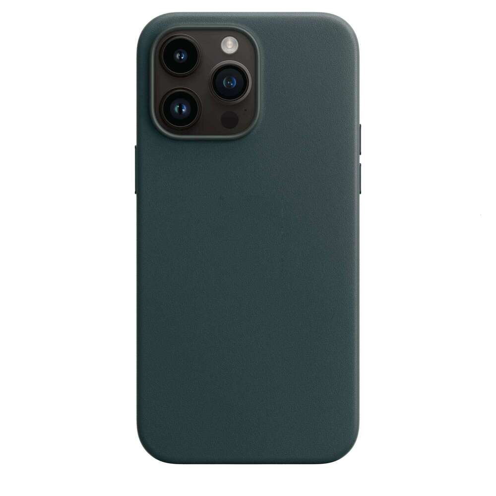 Midnight Black Leather Case For Mag Safe iPhone 16 15 14 Plus 13 Pro Max 12 11 14Pro 15Pro Phone Cover Accessories 26Y0416