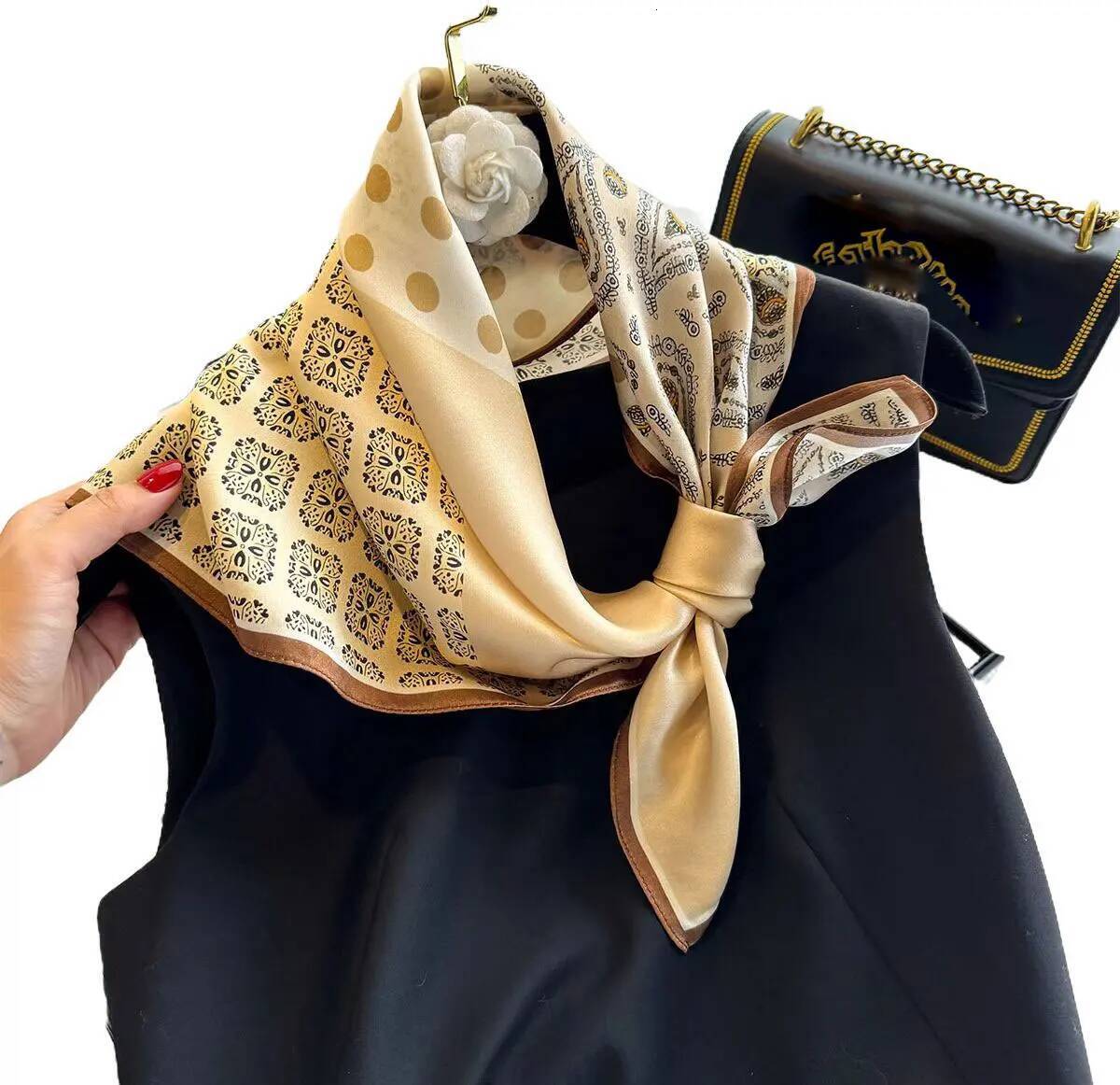 100% Natural Silk Scarf Women Foulard Female Shawl Wrap elegant High Quality Square Neckerchief for Lady Hijab Bandana Scarves