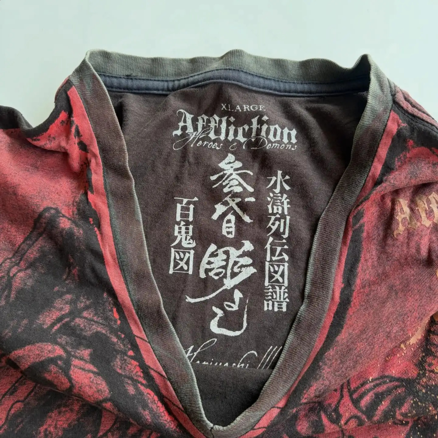 Y2K Red Gothic Thorn Totem Printing Harajuku Style T Shirt High Street Broken Feeling Mens Short Sleeves Couple Collocation 260415