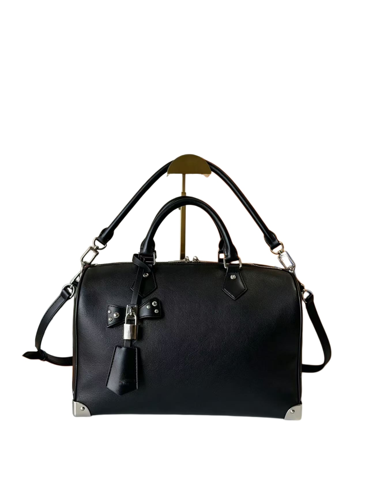 Elegant Premium Lambskin Leather Handbag - Versatile Design with Detachable Shoulder Straps