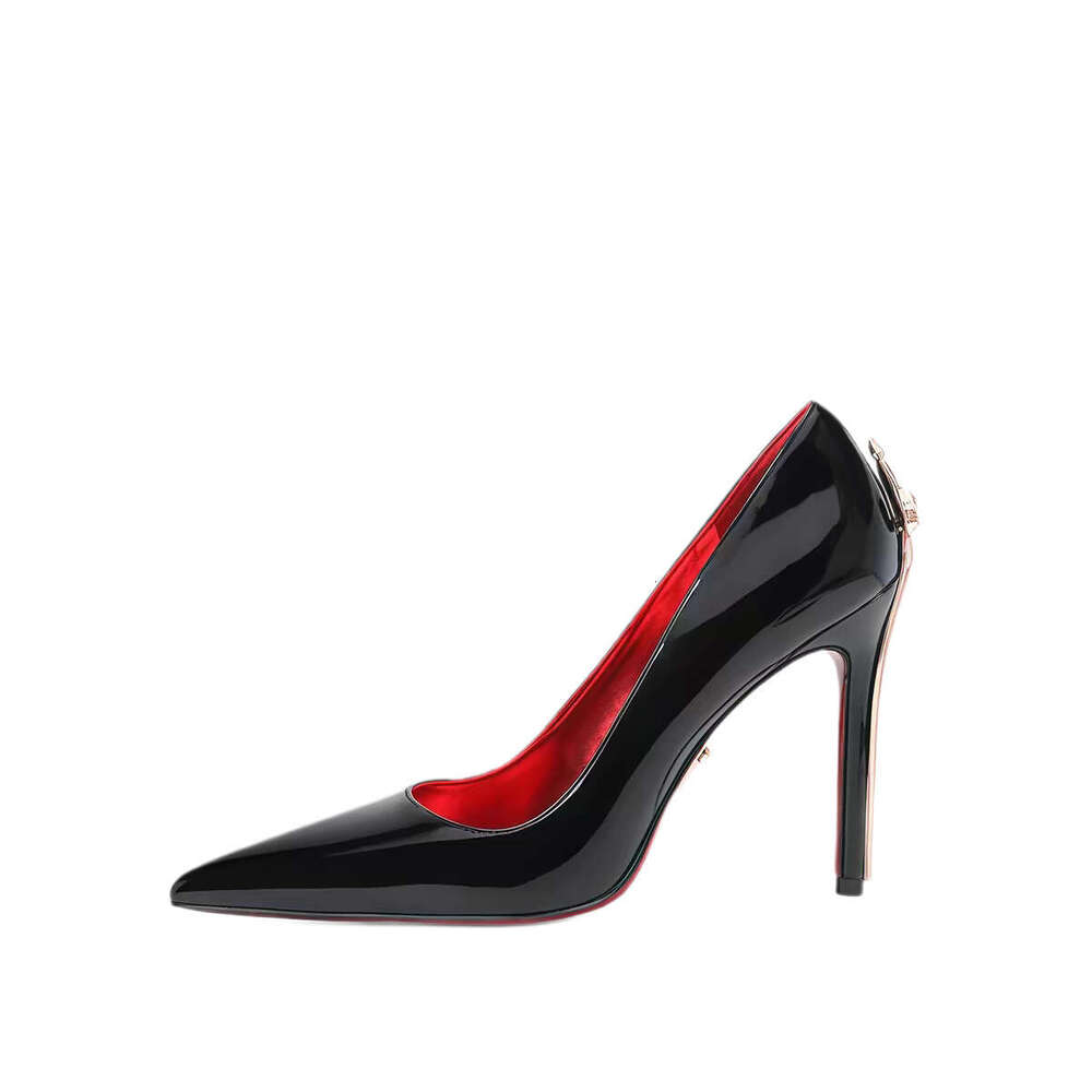 Women European American Style Scepter Dagger And Golden Sword Design New Model Sharp Edged Metal Queen Style Pointed Toe Stiletto High Heeled Shoes