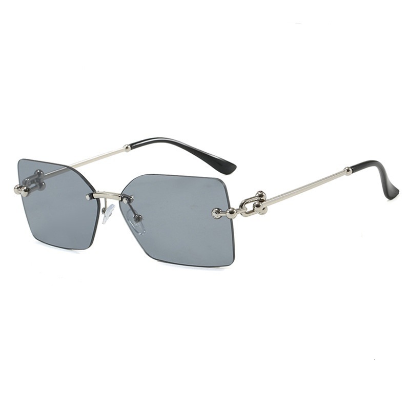 New Fashion Polygonal Neutral Frameless Designer Sunglasses European And American Cross Fashion Sunglasses Outdoor Personalized Unique Sunglasses