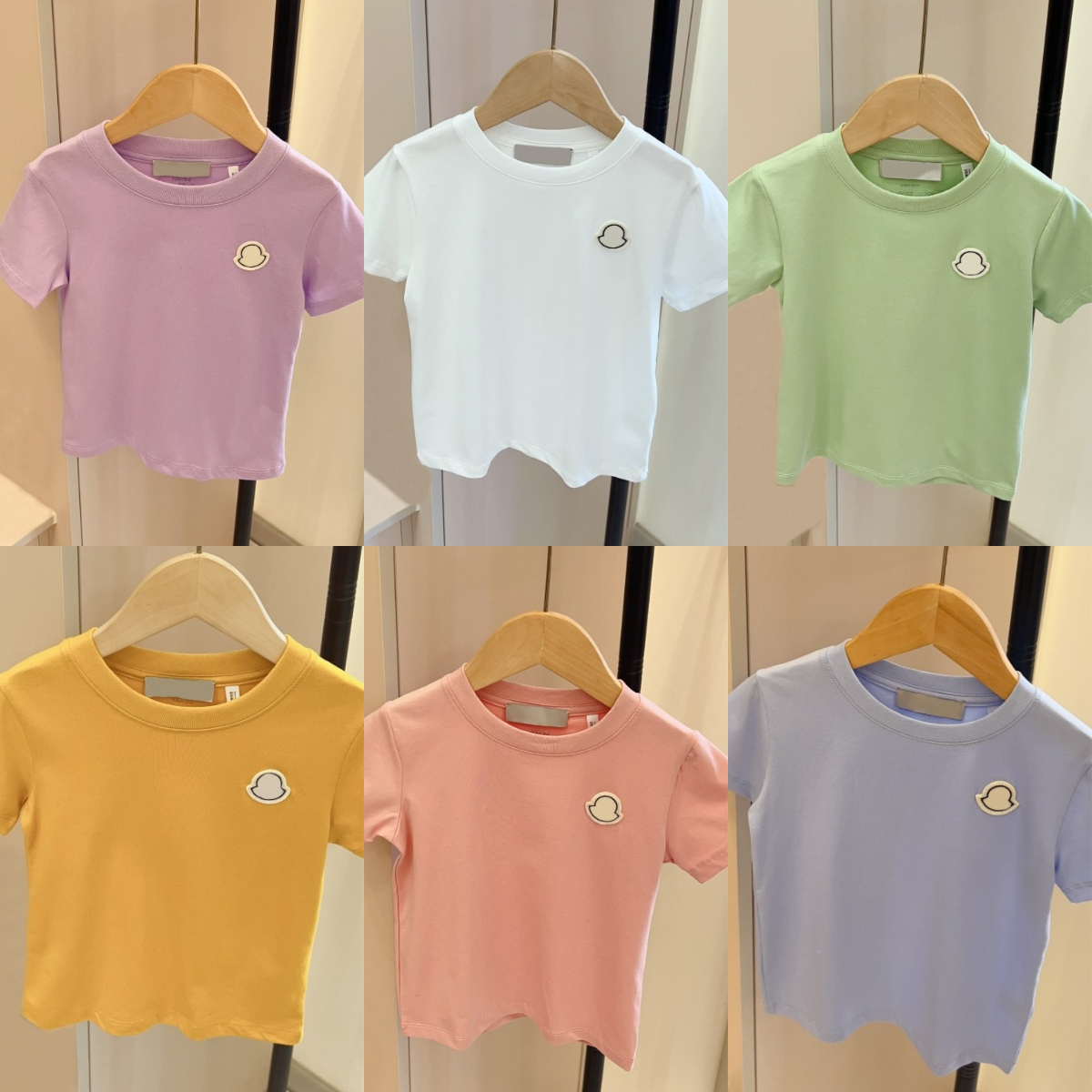 Children Summer Tshirts Designer Kids Tshirt Fashion Boys Girls Candy Color Tops Cotton T-shirts Toddle Short Sleeves Sports Tops Kids Tshirt