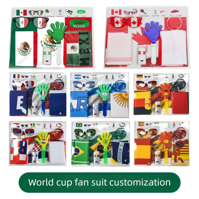 2026 USA-Canada-Mexico 2026 Football Season England fan kit cheering props: clapping flag, glasses, wristband