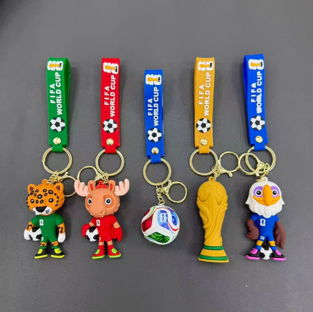 Football Pendant Keychain US-Canada-Mexico 2026 World Cup Bag Keychain Decoration Souvenir for Men Women Gift