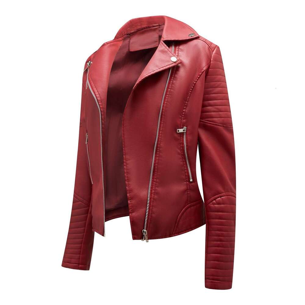 Women's Designer Jackets New Leather Jackets Slim Short Jackets 2026 Women's Long Sleeve Leather Jackets