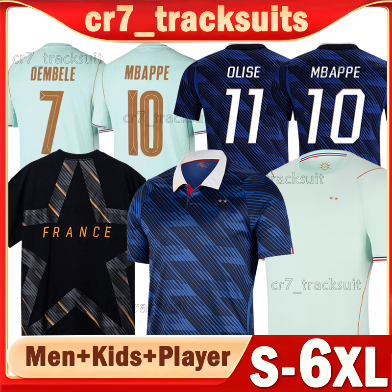 France 6XL World Cup 2026 national football team Soccer Jerseys French MBAPPE OLISE KOLO MUANI Player Version Football Shirts 26 27 AKLIOUCHE RABIOT CHERKI kids kits