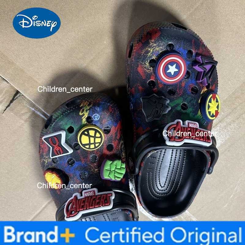 Disney The Avengers Anime Children Slippers Disney Kawaii Hole Sandals Eva Beach Breathable Shoes Outdoor Non Slip Comfort Gifts H251119