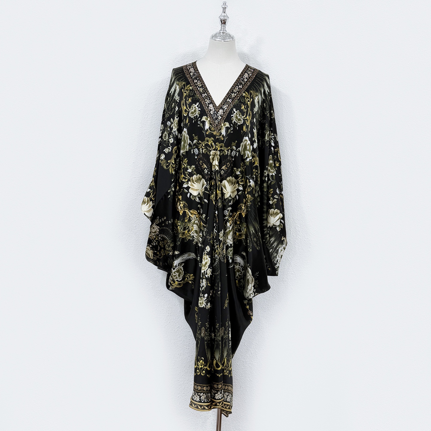 Australian designer Camilla Dress high-end 100% silk printed bat sleeve loose dress