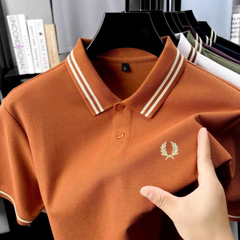00 pure cotton summer breathable mens fashion sports brand wheat embroidery short sleeves POLO shirt business casual T-shir W260316