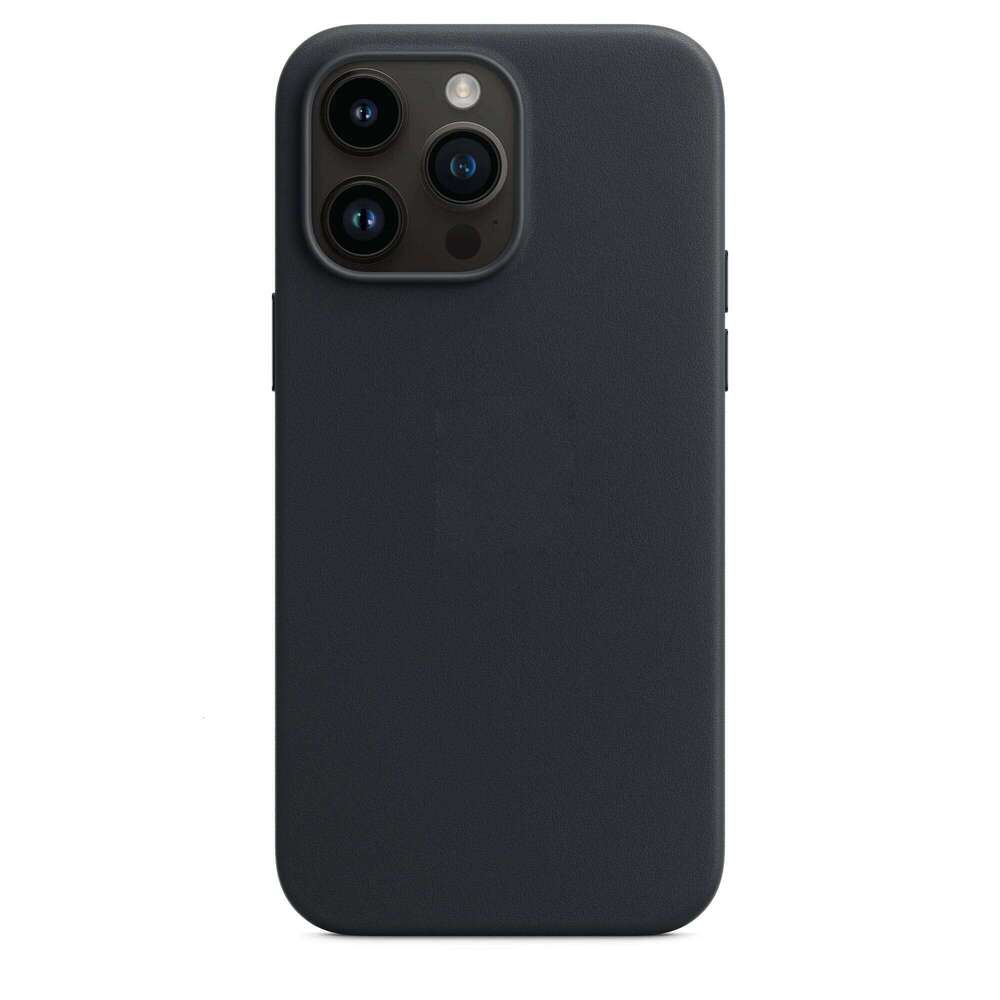 Midnight Black Leather Case For Mag Safe iPhone 16 15 14 Plus 13 Pro Max 12 11 14Pro 15Pro Phone Cover Accessories 26Y0416