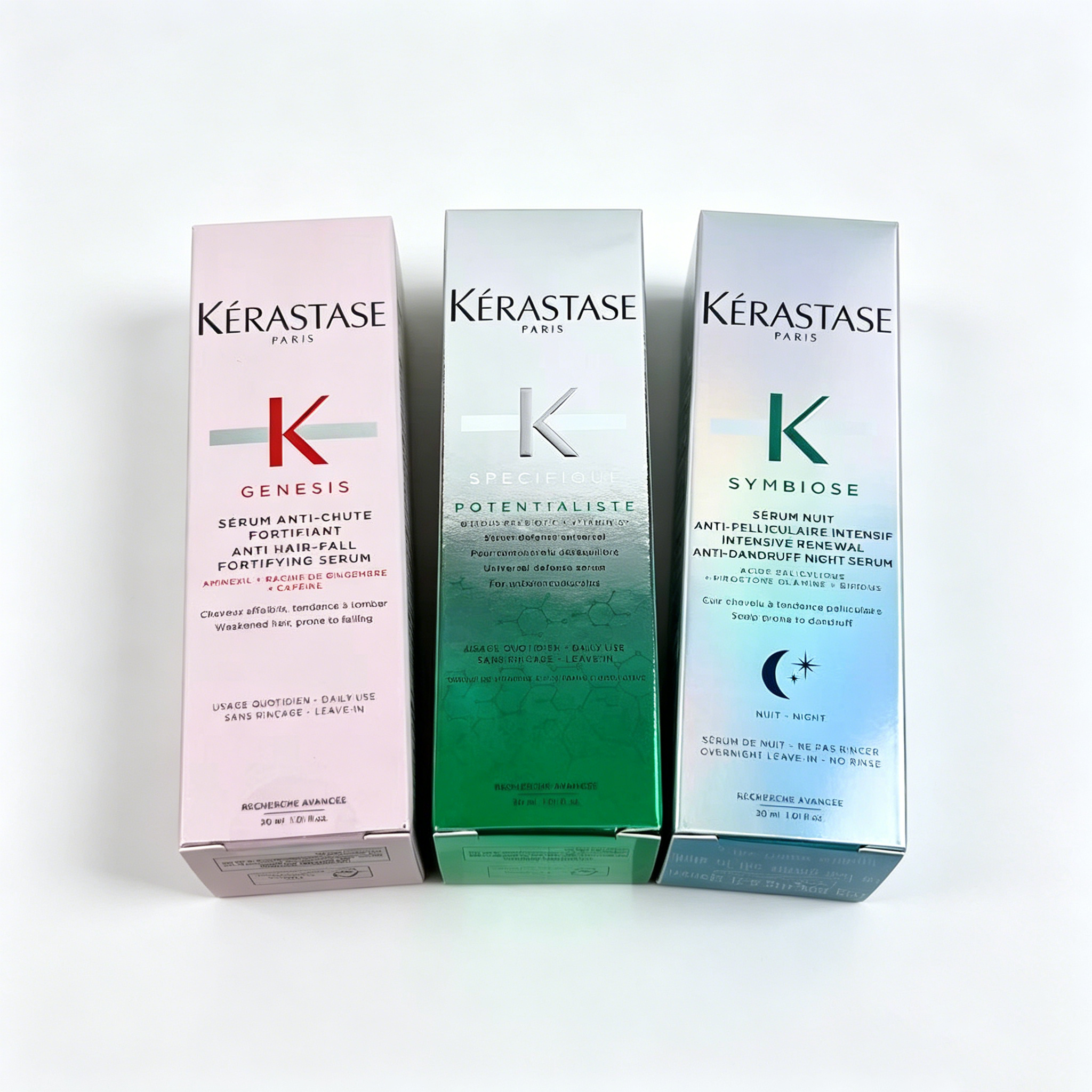 KERASTASE Green Bottle Oil Control Scalp Soothing Essence Pink Bottle Vitality Ginger Scalp Essence Black Bottle Free Dandruff Cleansing Essence High 
