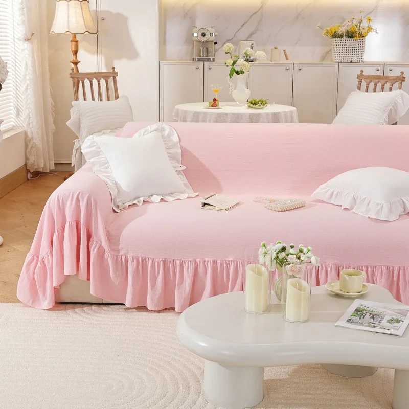 100 Cotton White Beige Sofa Cover Solid Color Washable Slipcovers for Living Room Outdoor Soft Non Slip Couch Covers for Sofas H260416