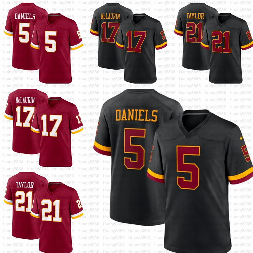 2026 New WashingtonS Jayden Daniels Commanders Jersey Deebo Samuel Sr Terry McLaurin Mike Sainristil Sean Taylor Frankie Luvu Football Jerseys