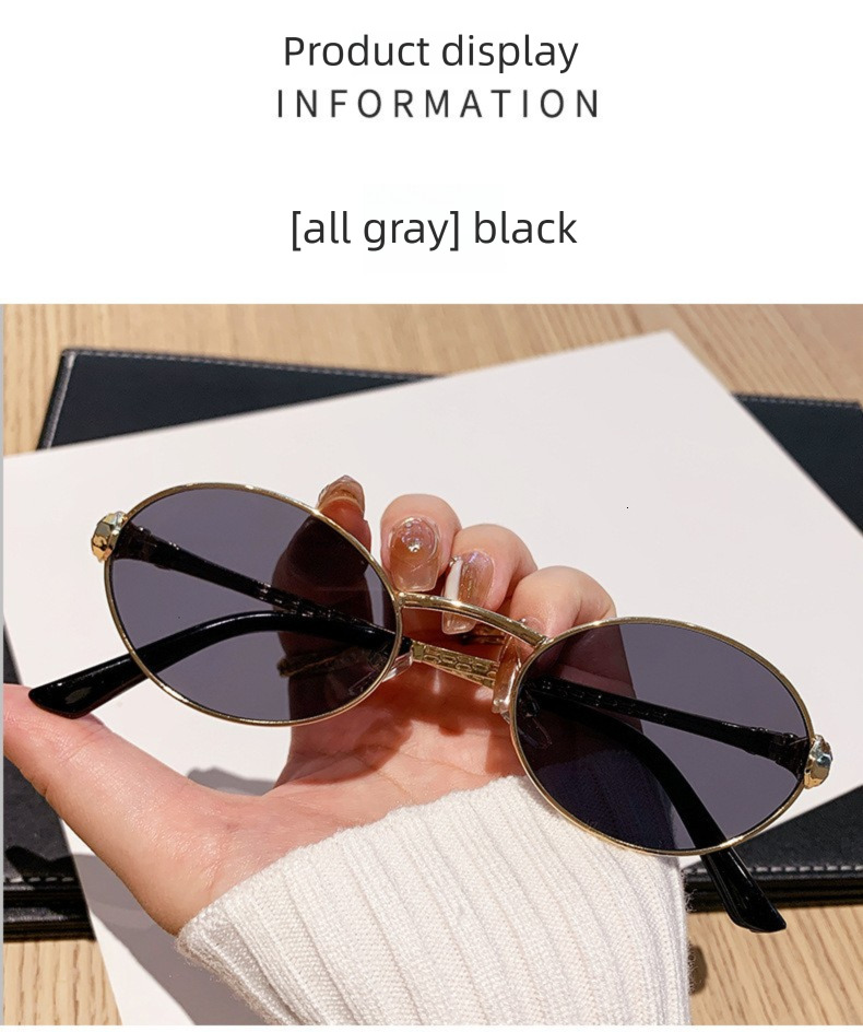 High End Luxury B-brand European And American Metal Oval Frame Designer Sunglasses For Men, Fashionable And Unique Outdoor Sunglasses Wholesale