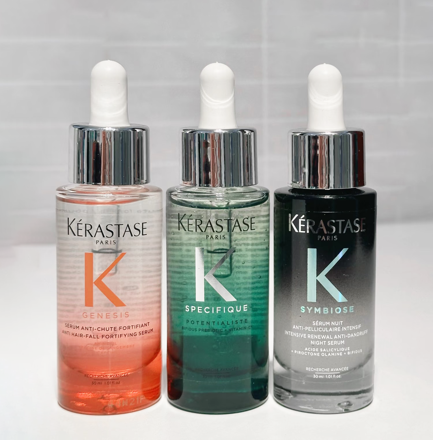KERASTASE Green Bottle Oil Control Scalp Soothing Essence Pink Bottle Vitality Ginger Scalp Essence Black Bottle Free Dandruff Cleansing Essence High 
