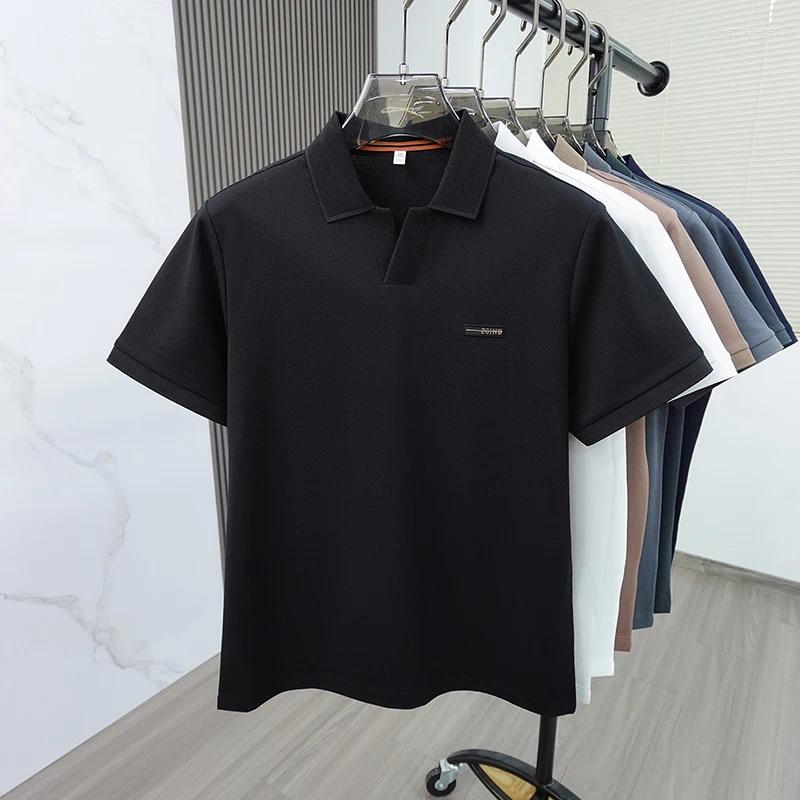 Men's Polos Cotton Classic Fashion Summer Item Original Letter Polo Shirt Comfortable Breathable Short Sleeved