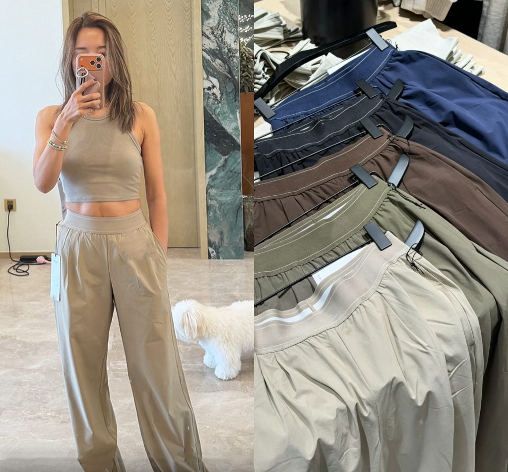 US Stock Designer Sweatpants women set Yoga Sports Pants High-Waist Full-length Studio Trousers Straight-Leg Suit Up Trouser Weekend City Jogger Shorts Tank Black
