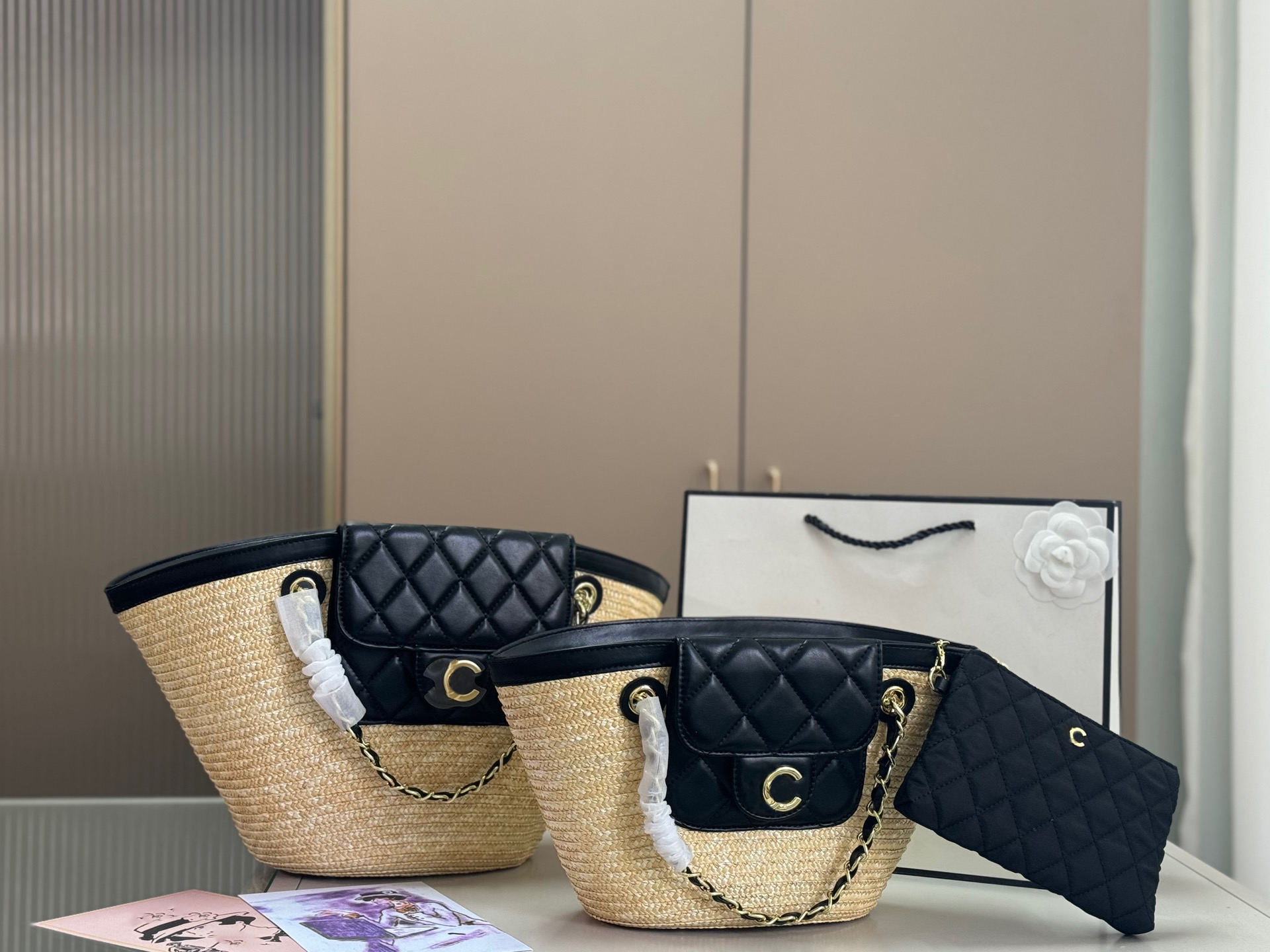 Summer designer women's handbags, beach bags, basket tote bags, wallets, crossbody bags, woven straw bags, crossbody bags, large capacity shopping bags