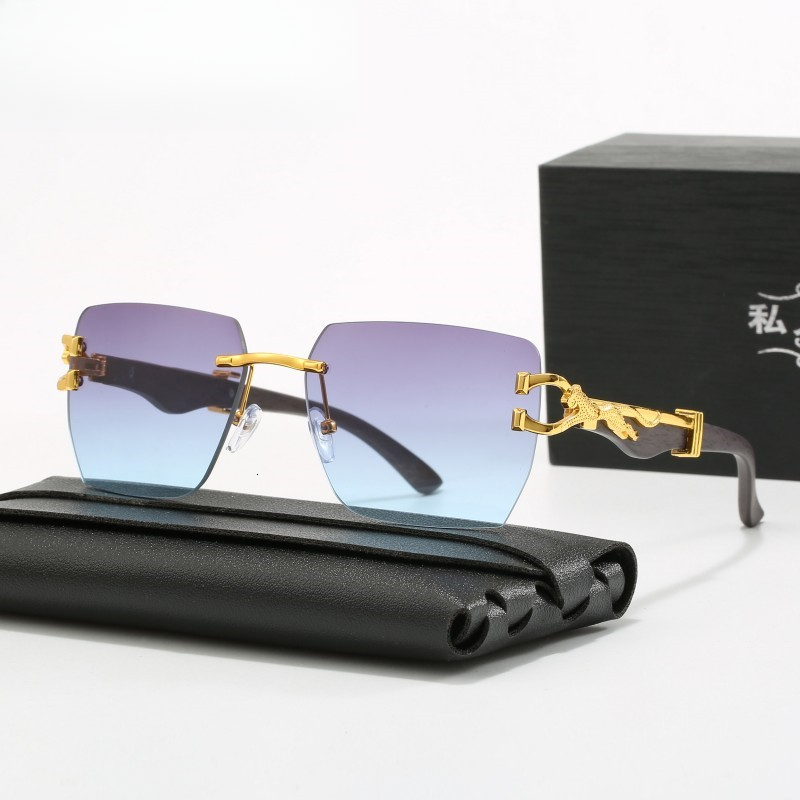 Designer Sunglasses 2026 Frameless Edge-cut Sunglasses High-end Luxury UV Protection Outdoor Sun Protection Suitable For Men And Women