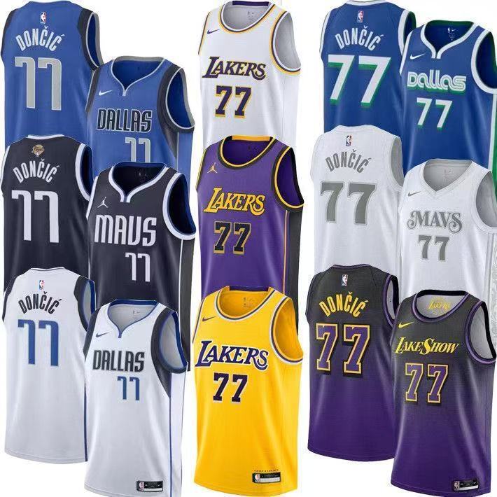 NBA Jerseys for the 23rd and 25th Seasons Lakers No 77 Doncic City Edition Announces Yellow and White for Home and Away Games nba nbajeresy nbas BDYE