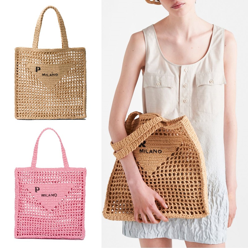 Summer Raffias weave crochet tote bag womens top handle beach designer bag Mens handbag travel Shoulder bag pochette Shop crossBody brand Clutch Underarm Straw bags