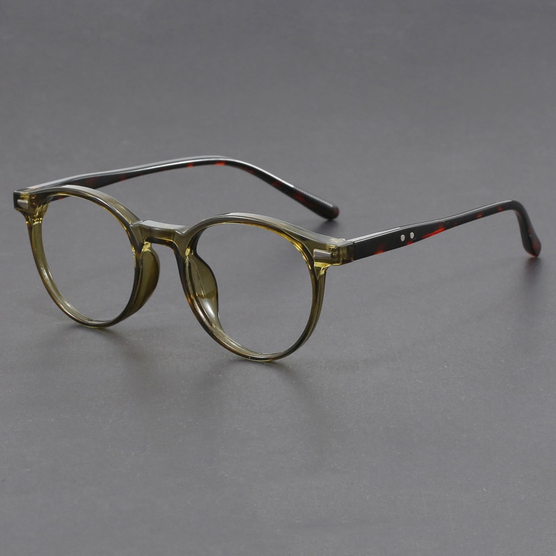 Fashion Round Optical Glasses Frame Women TR90 Urltra Light Customized Prescription Eyewear Men Vintage Myopia Eyeglasses Progressive Polarized Sungla