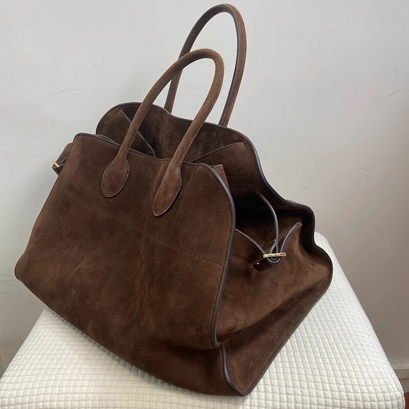 Women's tote bag 2026 new spring-summer high-end niche design large-capacity commuter retro suede handbag