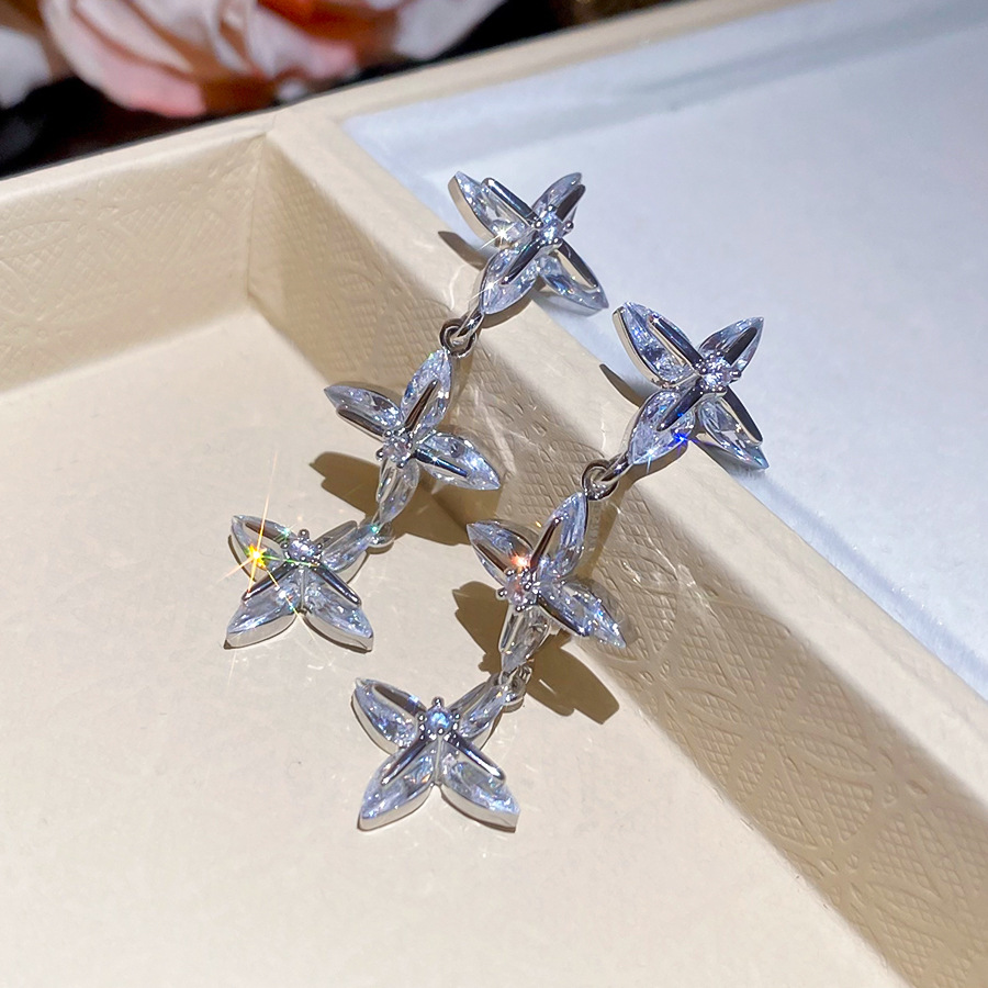 Delicate exquisite cross pearl earring and necklace set, niche fashion, elegant, light luxury, high-end jewelry wholesale - view 8