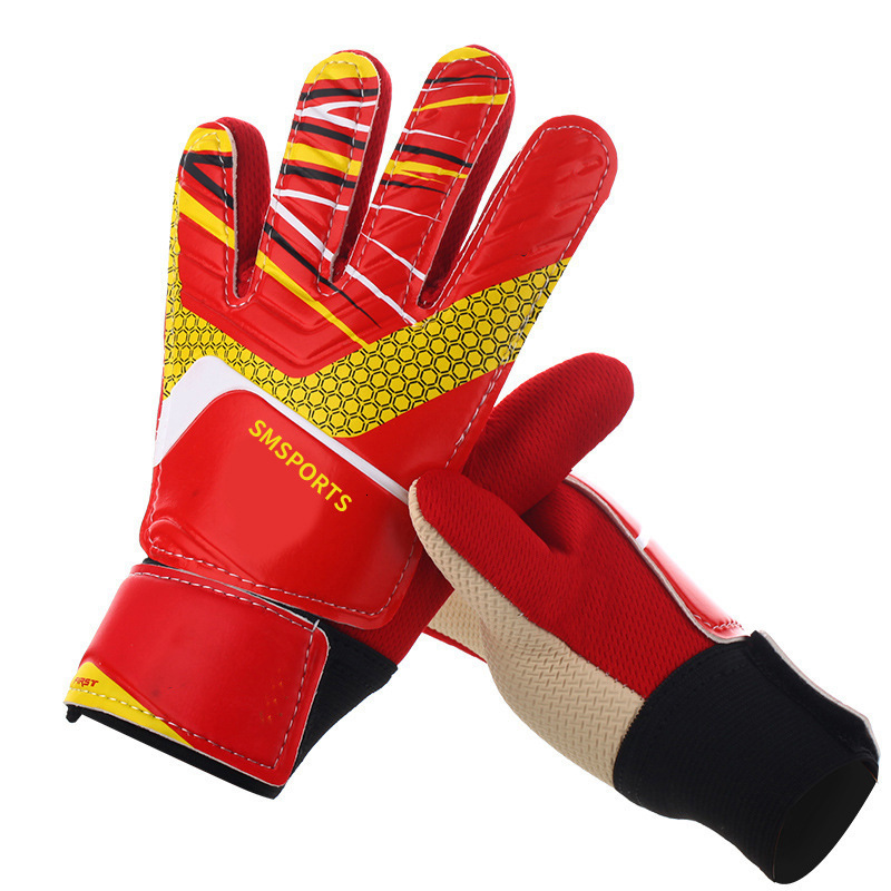 Football goalkeeper gloves latex shin guards anti-slip set goalkeeper gloves with finger protection thickened childrens goalkeeper gloves230804